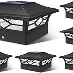 JOFIOS Solar Post Cap Lights Outdoor 6pack, Waterproof Solar Powered Deck Fence Post Lights for 4x4 Wood/Vinyl Posts, Solar Outdoor LED Light with Cool/Warm Lighting Decorate Garden Patio Porch…-picture-21