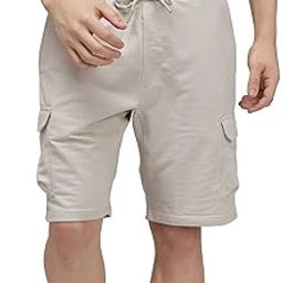Men's Cotton Blend Black Bermuda Shorts with 6 Pockets-image-29