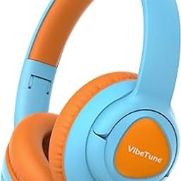 VibeTune Kids Bluetooth Headphones, 60H Playtime, Volume Limited 85/94dB, Bluetooth 5.4, Type-C Fast Charging, Foldable Wireless Headphones for Kids, Toddler Headsets with HD Mic (Blue)-picture-12