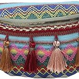 THE STYLE SUTRA® Bohemian Fanny Pack Bag Fashionable with Tassels Chest Bag for Running Blue | Clothing, Shoes & Accessories | Womens Handbags & Bags-image-60