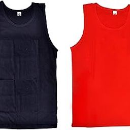Fancy Gym Vest for Men & Boys Sports Running Cotton Sleeveless Vest/Baniyan Modern Fit Solid Inner wear in Red & Navy Blue Color (Pack of 2)-picture-7