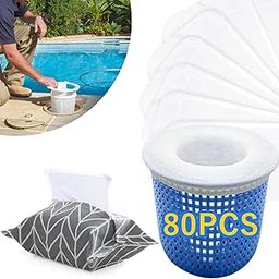 MPINOI Pool Skimmer Filter Socks for Above Ground and Inground Pool Skimmer Basket, Pool nets for Cleaning, Ultra Fine Mesh Screen Socks for Pool Skimmer Basket with a Bag for Storage (80PCS)-picture-12