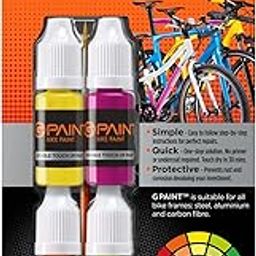 G-Paint Bike Paint Kit for Touch-up Scratched or Chipped Frames - Pack of 4 x 10ml Bottles - Yellow/Lime/Orange/Magenta - Mix to Find the Perfect Shade-69