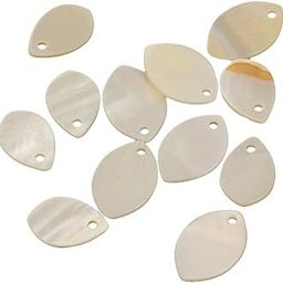 CLUB BOLLYWOOD 12 Pieces Mother of Pearl Shell Charm Beads Large&Small Oval for Jewelry Pendant Making-picture-51