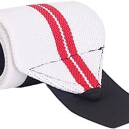 SAZ DEKOR Fitness Wrist Strap Wristband Adjustable for Gym Sport Versatile Accessories Red Stripes White-image-13