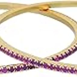 Gold plated, Faux Ruby stuuded, Stylish Bangle set Women Traditional, Fashion Stylish (Pack of 2 Kada)-image-9