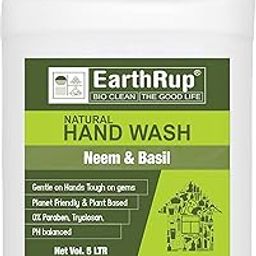 Natural Handwash Liquid Infused With Neem And Basil Anti Germ Properties | Ph Balanced Eco-Friendly Plant Based | All Skin Suitable | Kids Safe Handwash Pack Of 5 Liter-picture-29