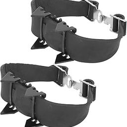 Snow Cleats, Snow and Ice Cleats, Black Lightweight 4 Teeth Rubber Adjustable Elderly for Kids-image-46