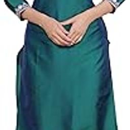 Women's Satin Embroidered Printed Straight Kurti-image-38