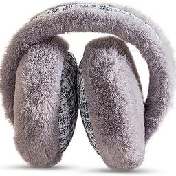 syga Winter Earmuffs with Plush, Warm & Cozy Lattice Pattern for Kids, Adult-picture-33
