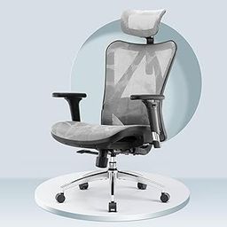 SIHOO® M57 Ergonomic Office Chair, Computer Desk Chair, 3D Adjustable High-Back, Breathable Skin-Friendly Mesh with Armrest, Lumbar Support (Grey)-13