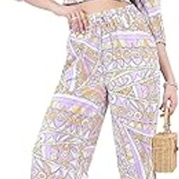 Polyester Women's Regular Fit Printed Threeforth Sleeve Co-Ord Set-picture-2
