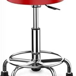 Adjustable Height 17 to 23 Inches Doctor/Kitchen/Office Chair for Clinic/Shop/Spa/Salon/Cafeteria/Bar (Red) 1Pc-image-35