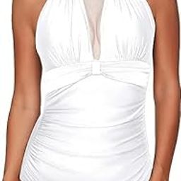 FM Fashion Women's High Neck Monokini One Piece Swimwear-image-65