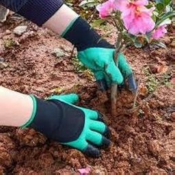 GOPINATH Heavy Duty Garden Farming Gloves Washable with Right Hand Fingertips ABS Claws for Pruning, Digging & Planting, Gardening Tool for Home Pots (One Pair)-picture-18