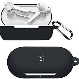 Printme Silicone Protective Case Cover for Oneplus Buds Z2 TWS, Anti Fall Anti Dust, with Hook (2023) (Earbuds Not Included) (Black)-image-94