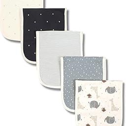 TuddyBuddy Baby Burp Cloth Towel Napkins for Baby Large 17x12 Inches, Fine Double Layer 100% Cotton (5 Pcs Burp Towels, Off Whites)-image-70