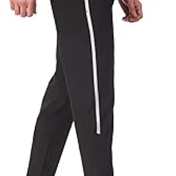 fitinc Polycotton Dryfit Single Striped Self Designed Track Pants-picture-1