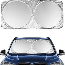 HSR Car Windshield Sun Shade Cover for Front Window with UV Protection, Foldable and Retractable Sun Visor Keeps Car Cool, Universal Fit (Size : 58 x 27 Inch)-picture-27
