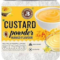 Brew Lab Mango Flavor Custard Powder | For Desserts, Pudding, Fruit Salad 250 g-image-94