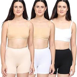 Adira | Shorts for Women Under Dress | Shorts for Women| Women Tights Shorts | Soft & Comfy, Knitted Stretchy Fabric | Perfect Length to Ware Under Dress | Pack of 3-image-95