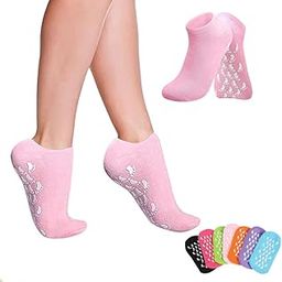 Kaththai Moisturizing Silicone Gel Socks for Dry Cracked Feet - Repairing and Softening Winter Lotion Socks (Multicolor)-image-19