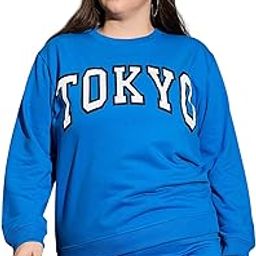 Royal Blue Terry Tokyo Printed Sweatshirt-image-99