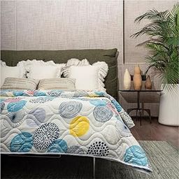 Urban Space AC Blanket for Single Bed, 120 GSM Microfiber 3 Layered Quilted Dohar, Soft Lightweight Reversible Printed Blanket Single Bed for All Season (Turkey - 145cm x 225cm, Single Size)-image-27