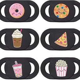 Mizi Webcam Privacy Cover Slide [6 Pack], Cute Camera Blocker Sticker, Protect Your Privacy and Security for Computer, Laptop, Tablets & Phones - Food-23