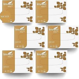 Imvelo 2 Ply Facial Tissue Paper Box - 300 Pulls (50 Pull Each, Pack of 6) Soft, Highly Absorbent, 100% Virgin Paper, OBA-Free Tissue Napkins, Face Tissue Box for Travelling, Dry Wipes For Women & Men-5