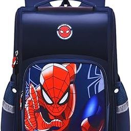 3D Casual School Bags for Boy Girls, Superhero Spider Man School Backpack Large Capacity Boy Backpacks for School, Travel, Camping, Burden-Relief School Daypack for Kids 5-12 Years (Spiderman)-image-81
