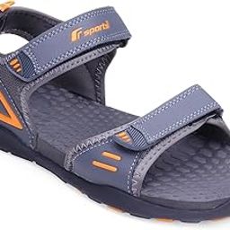 GREY & ORANGE Synthetic Material ONYX Series Casual Sandal For Men-image-36