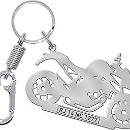 Premium Personalized Black Laser Engraved Bike/Scooty Keychain - Customized with Your Bike/Scooty for a Unique and Stylish-39