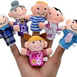 Ubervia 16pcs Finger Puppets Family Members Soft Plush Funny Finger Toys Cute Toys for Shower Children Story Time Playtime-image-5