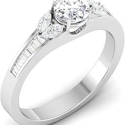 14k (585) White Gold Ring for Women-image-73