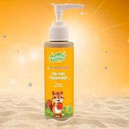 Puddles Kids Brightening De-Tan Face Wash (100 ML) | Gentle Sun Tan Removal for Ages 2–10 | Tomato, Cucumber & Coconut Cleansers | Hydrates, Brightens & Soothes | Tear-Free, Chemical-Free-image-63