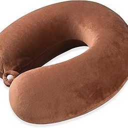 360° Memory Foam Neck Pillow for Travelling | Soft and Supportive Neck and Head Rest for Sleeping | Travel Pillow for Flights, Train and Long Trips | JR-1-BRN | Brown-image-42