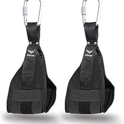 XTRIM Ab Slings for Professionals & Athletes, Thick Nylon-Padded, Heavy-Duty Straps with Self-Lock Mechanism & Strong Rivets for Abdominal Muscle Building & Arm Training (1 Pair, Army)-image-16