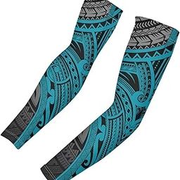 Nxidvxne Polynesian Style Prints Arm Sleeves For Men Gardening Sleeves Samoa Tropical Tribe Totem Design Sun Protection-image-34
