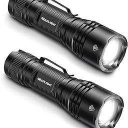 GearLight Tac Led Tactical Flashlight [2 Pack] - Single Mode, High Lumen, Zoomable, Water Resistant, Flash Light - Camping, Outdoor, Emergency, Everyday Flashlights With Clip, Aluminum, 1040 Lumen-20
