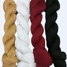 Women's Solid Cotton Dupattas/chunni Fancy Stylish Stoles/Scarf-Pack of 3-10