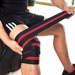 Raisons Knee Wrap for Squats, Weight Lifting, Cross fit, Gym Workout, Knee Support Length 2 Meters (78 inches) 1 Pair-8
