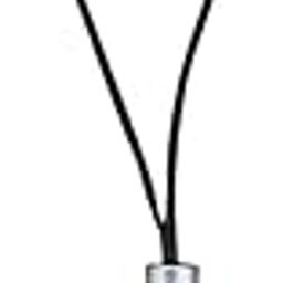 Initial Letter N Phone Charm with Black Cord, White Enamel, Gold Tone-image-72