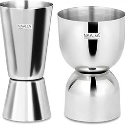 NAALSA UDAN 2Pc Combo Double Sided Peg Measurer 30 & 60 ml, Damru & Tall Peg, Cocktail, Shot Glass, Drink Measuring Bar Tool Jigger Bar Accesories-12