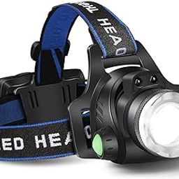 Sarjak Headlamp Flashlight, Rechargeable Led Head Lamp, IPX4 Waterproof T6 Headlight with 4 Modes and Adjustable Headband, Perfect for Camping, Hiking, Outdoors, Hunting-13