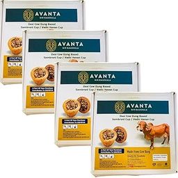 100% Organic Sambrani Dhoop Cups for Pooja (48 pcs) | Cow Dung Vedic Havan Cups for Pooja, Home & Festivals Pack of 4 (12 Cups/Pack +1 Burner Plate/Pack)-image-83