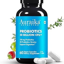 Auraika Nutrition Probiotics for Gut Health | 50 Billion CFU Probiotics Supplement for Bloating & Gas Relief | 60 Veg Capsules | Supports Immunity, Digestion & Healthy Bacteria Level | For Men & Women-23