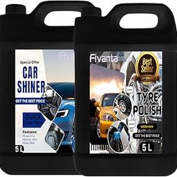Car Tyre Polish 5L And Car Car Shiner 5L shiner Vinyl & Leather Polish For Clean Shine & Protection for Car, New Look, Dashboard, Seats, Leather Goods Jacket (5L + 5L)-image-11