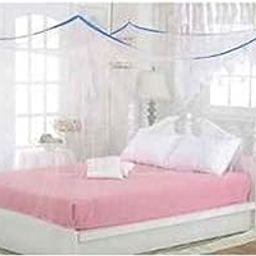 Shahji Creation Double Bed 6X6.5 feet Mosquito Net Ivory Color-31