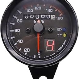 TA Digital Universal Motorcycle Speedometer, LCD Display, 0-160 km/h, with Odometer and Trip Meter-31